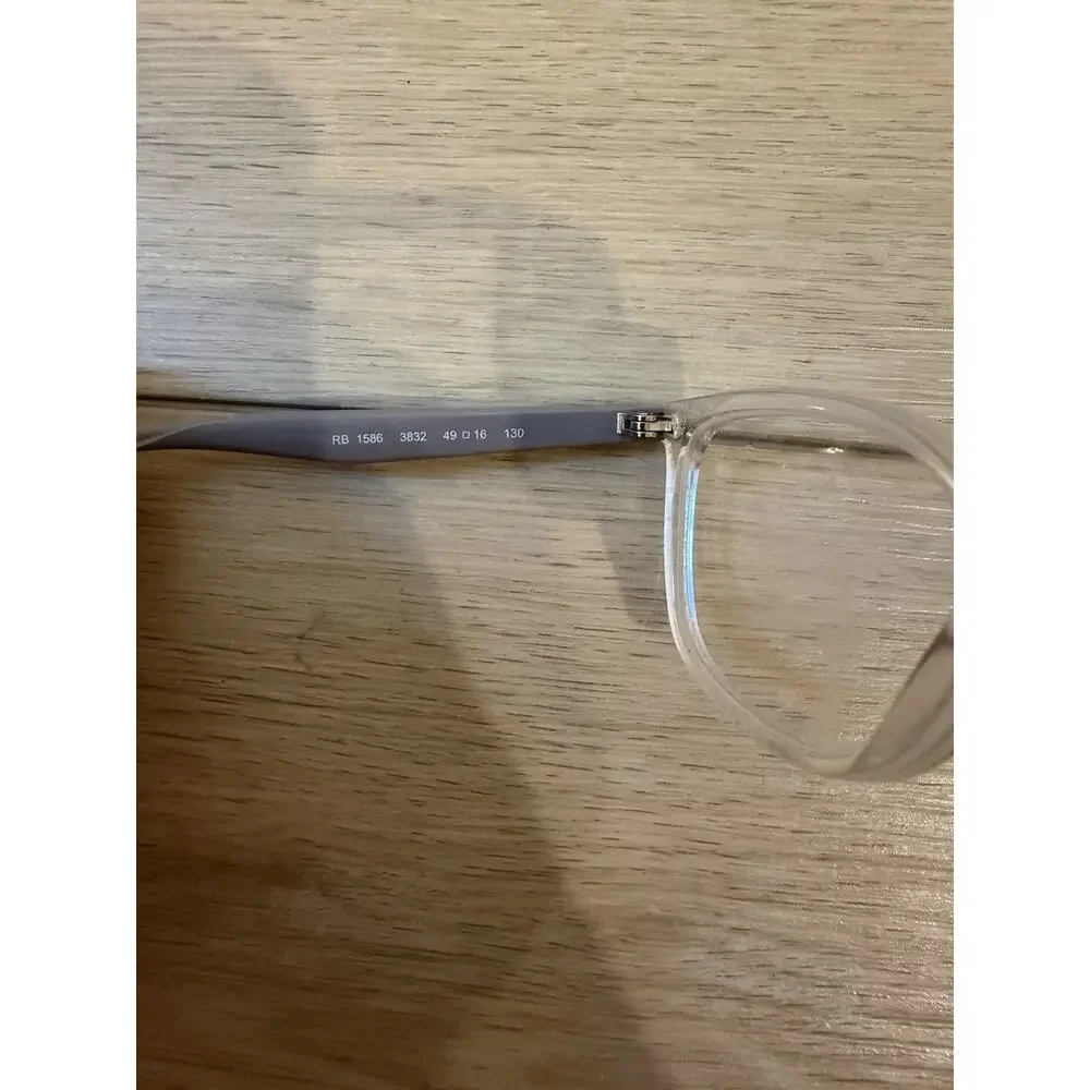 Ray Ban Jr RB1586 3832 Kids Girls Boys Clear Gray Red Oval Eyeglasses 49-16 130